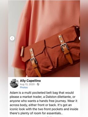 Ally Cappellino Black Crossbody Utility Bag